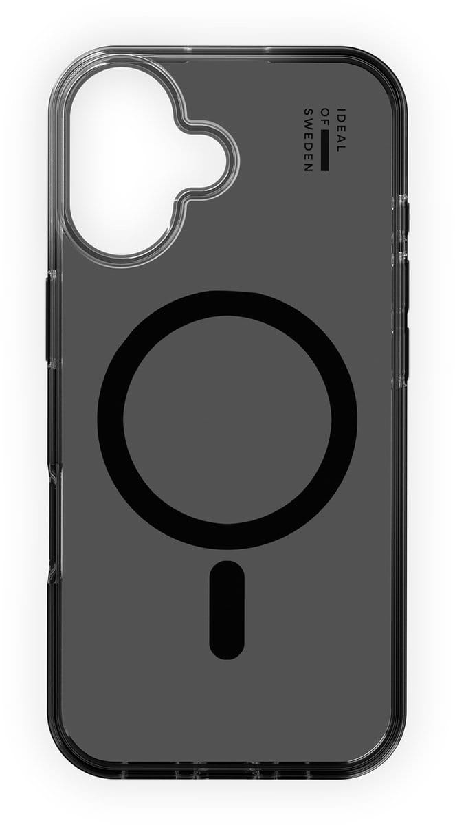 iDeal Of Sweden Clear Case met magnetische ring geschikt voor iPhone 16 Plus Tinted Black