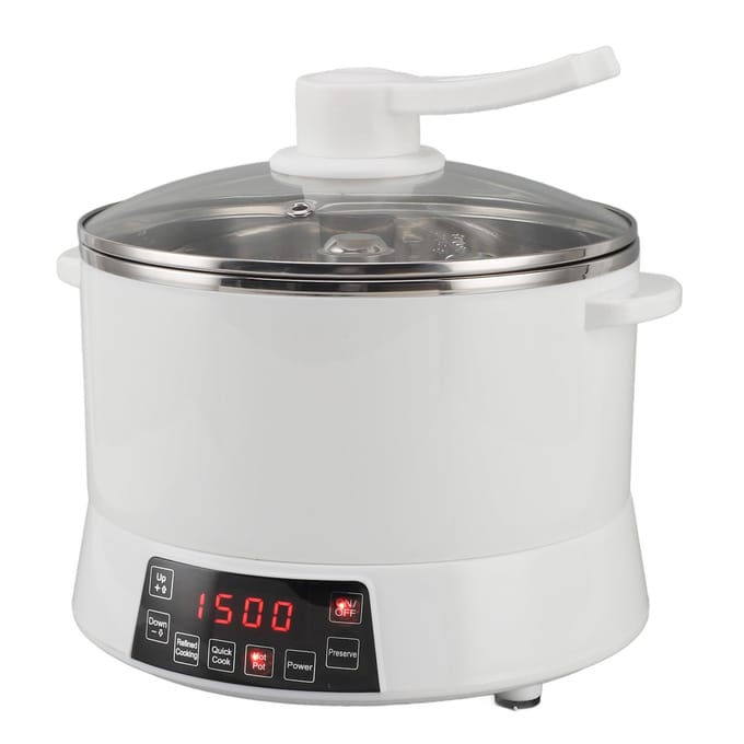 Rijstkoker 4L Hefbare Suikerverwijdering Snel Koken 12H Getimede Reservering Elektrische Rijstkoker voor L white