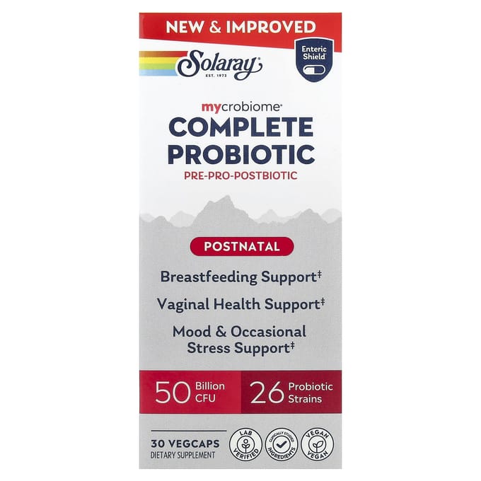 Solaray, Mycrobiome®, Complete Probioticum, Postpartum, 30 Veggie Capsules