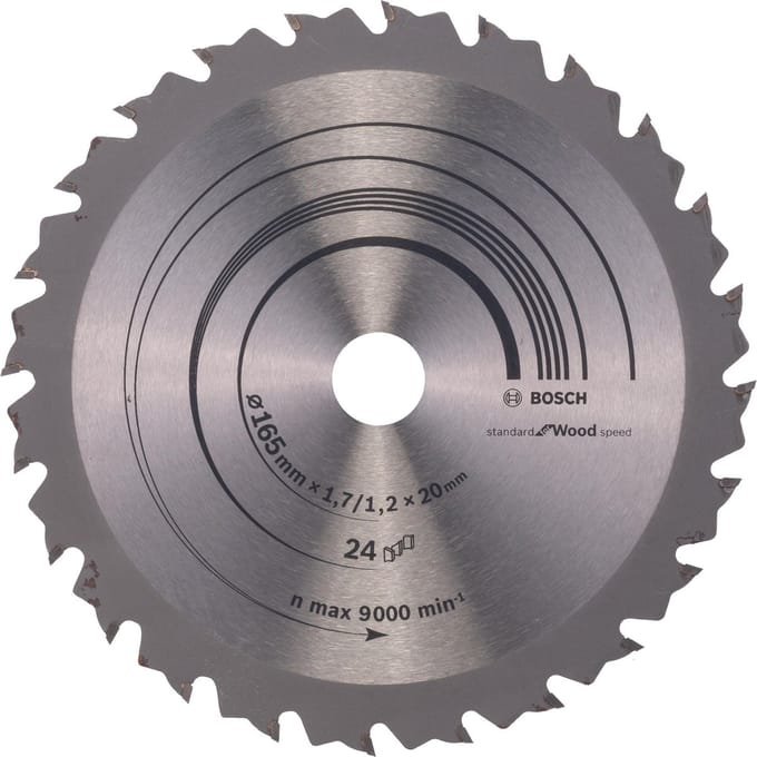 Bosch RUNDSAVKL Ø165X1.7X20 24T SPEEDLINE