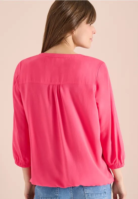 3/4-mouwen blouse met gespleten hals
