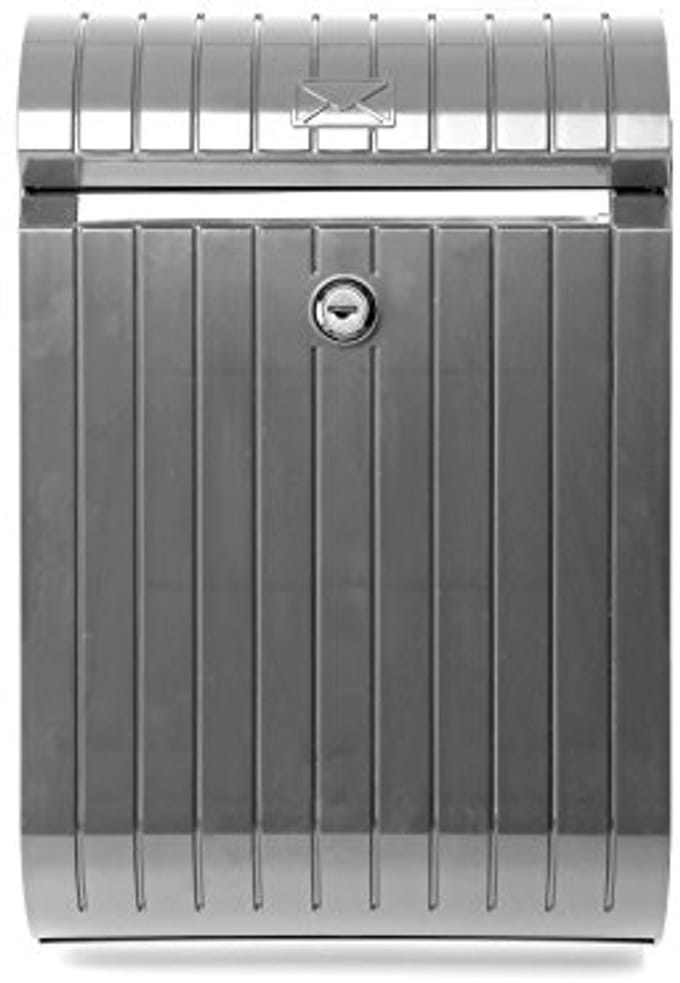 Moderne grijze mailbox voor buiten