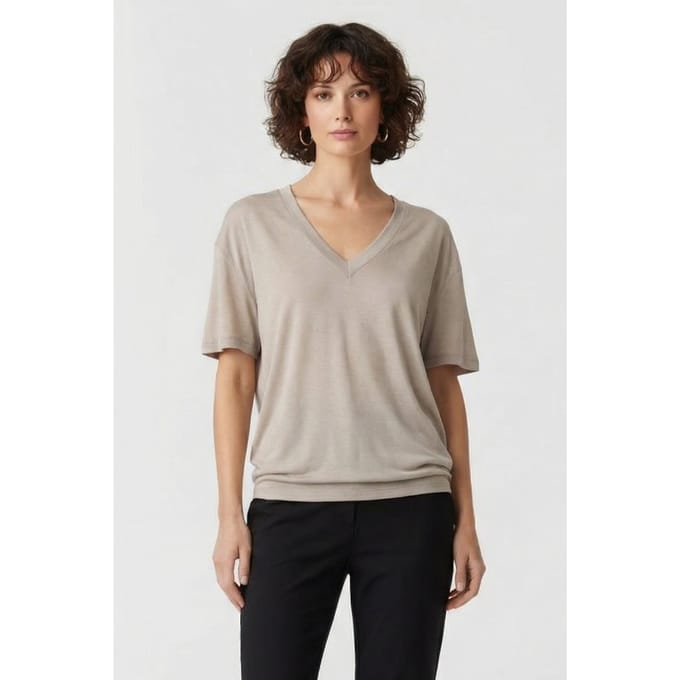 IRO Paris Ferio T-shirt Stone Grey Größe: L | Hemden Outlet | Damen | Grau