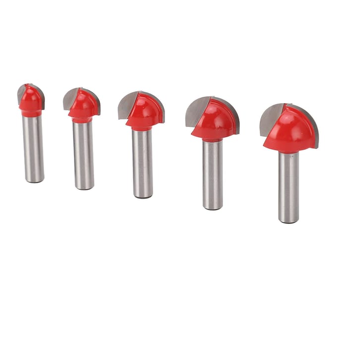5 Stuks Ronde Neus Bovenfrees 8mm Schacht Carbide Hoge Hardheid Kernkast Bovenfrees voor Houtbewerking