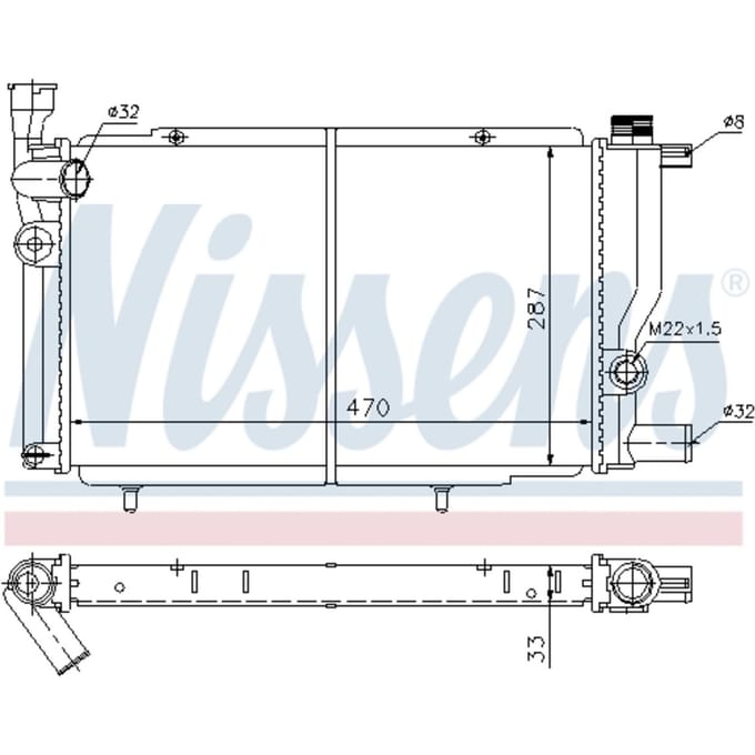 Radiator, motorkoeling NISSENS 63425