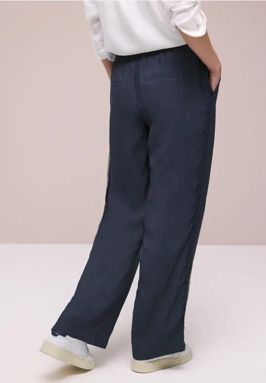 Wide Legs broek met gehaakt band