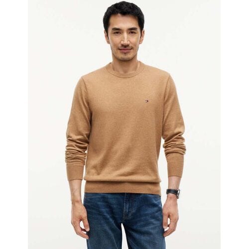 Tommy Hilfiger Tommy Hilfiger Pullover Pima Org Cotton/Cashmere Crew Neck Safari Canvas Heather  2XL