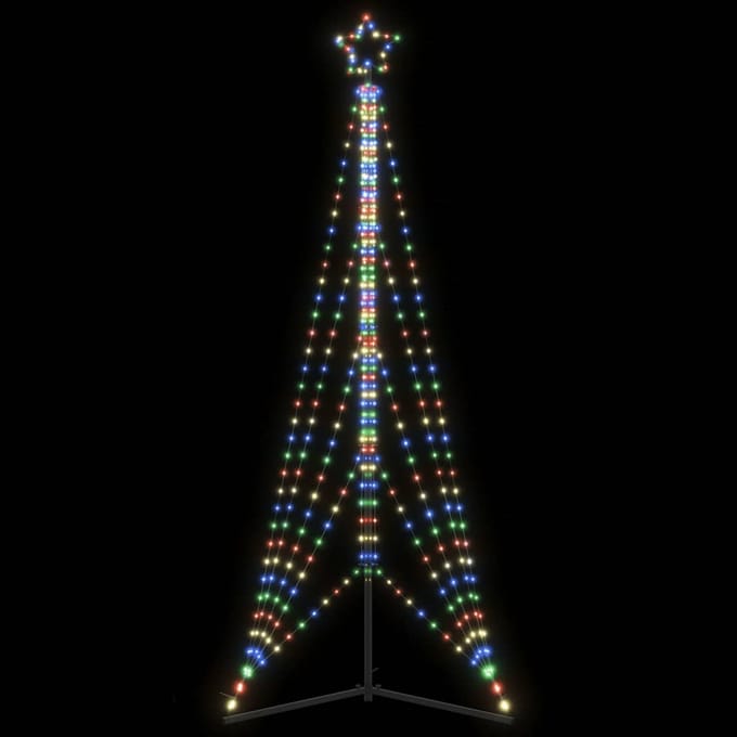 vidaXL LED-kerstboom 525 LEDs kleurrijk 302 cm