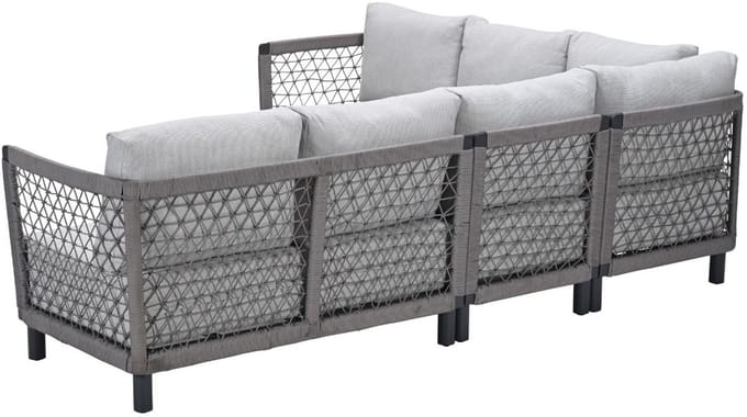 Ariano rope lounge hoekbank - taupe - valley sand
