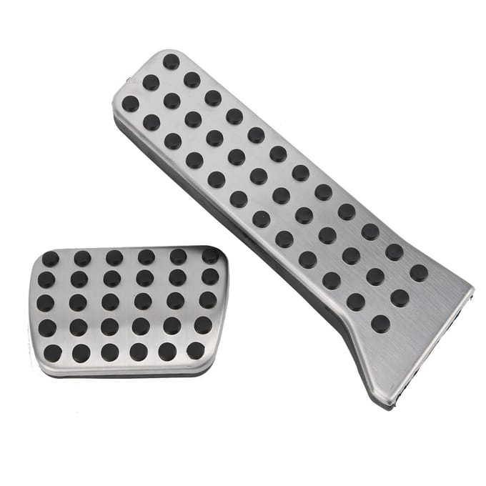 2 STUKS Rem Gaspedaal Kit RVS PPE Rubber Vervanging voor Mazda CX?3 2016?2019 white