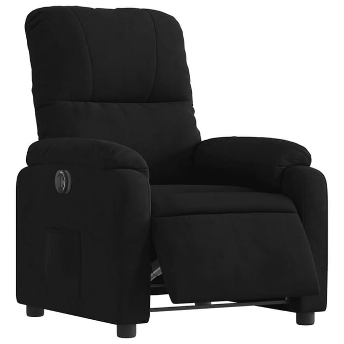 vidaXL - Fauteuil - verstelbaar - elektrisch - microvezelstof - zwart