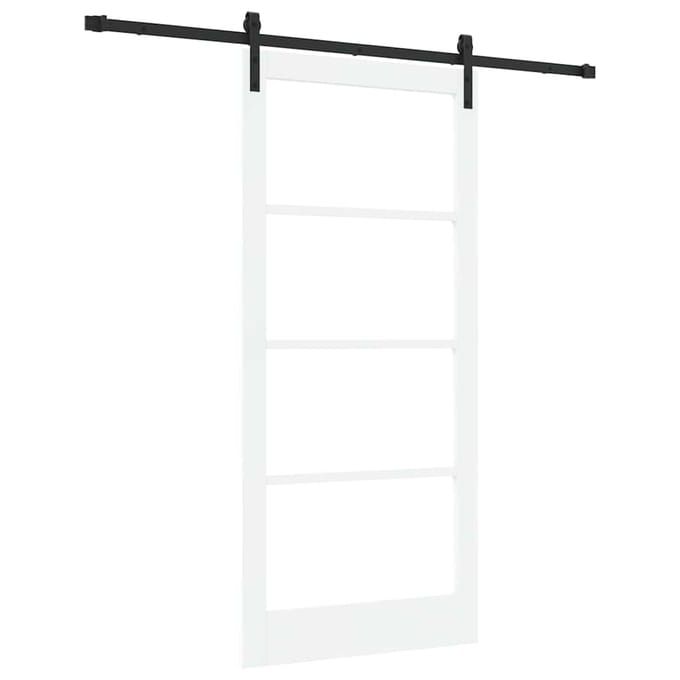 vidaXL - Schuifdeur - ORKDAL - Wit - en - Zwart - 93 - x - 202 - cm