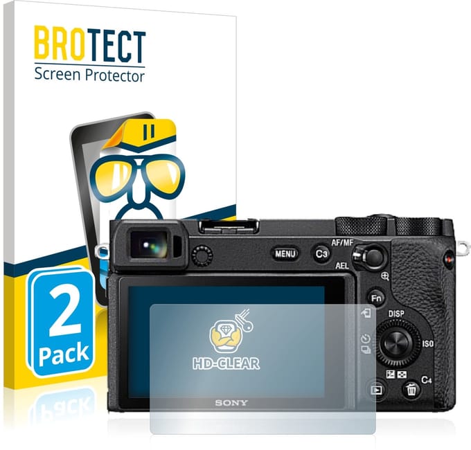 BROTECT - Screenprotector voor Sony Alpha 6600 - Folie Beschermfolie transparant 2 Stuks