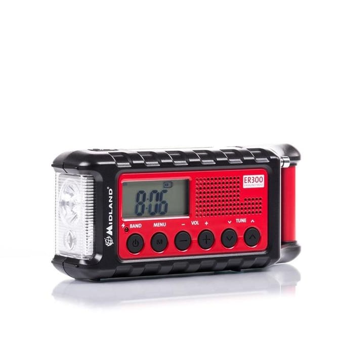Midland ER-300 AM-FM radio met USB en zonnecellen