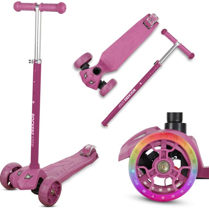 Step - Kinderstep met discowielen - Inklapbaar - voor jongen/meisje - 5 - 9 jaar - kleur