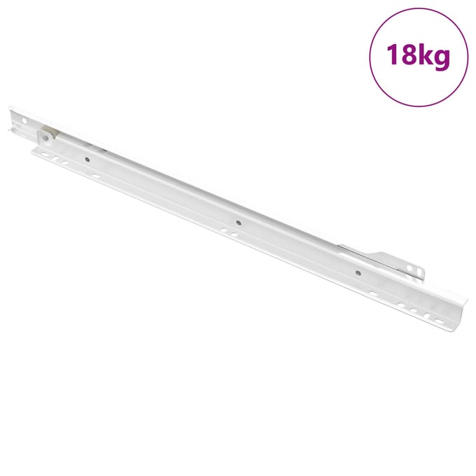 vidaXL Ladegeleider 55 pcs Wit Staal