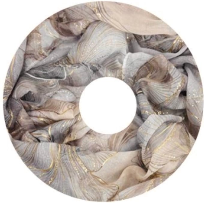 Dunne Colsjaal - Goud Accent - Khaki - 80 x 50 cm (20312#)