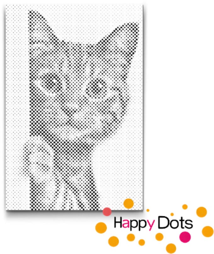 HappyDots DOT Painting Katten 04 40x60cm
