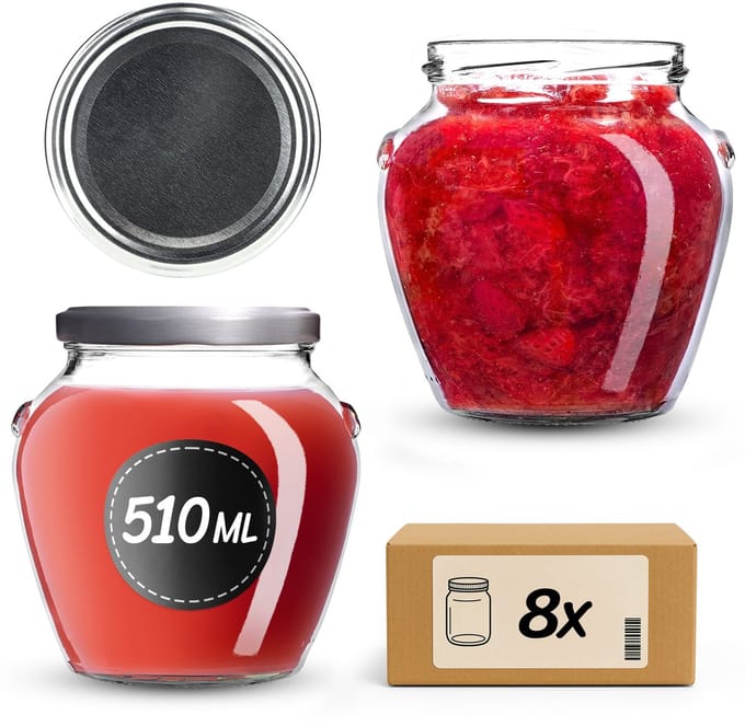 KADAX Amphora Jar fi82 510ml + deksel wz5 Zilver