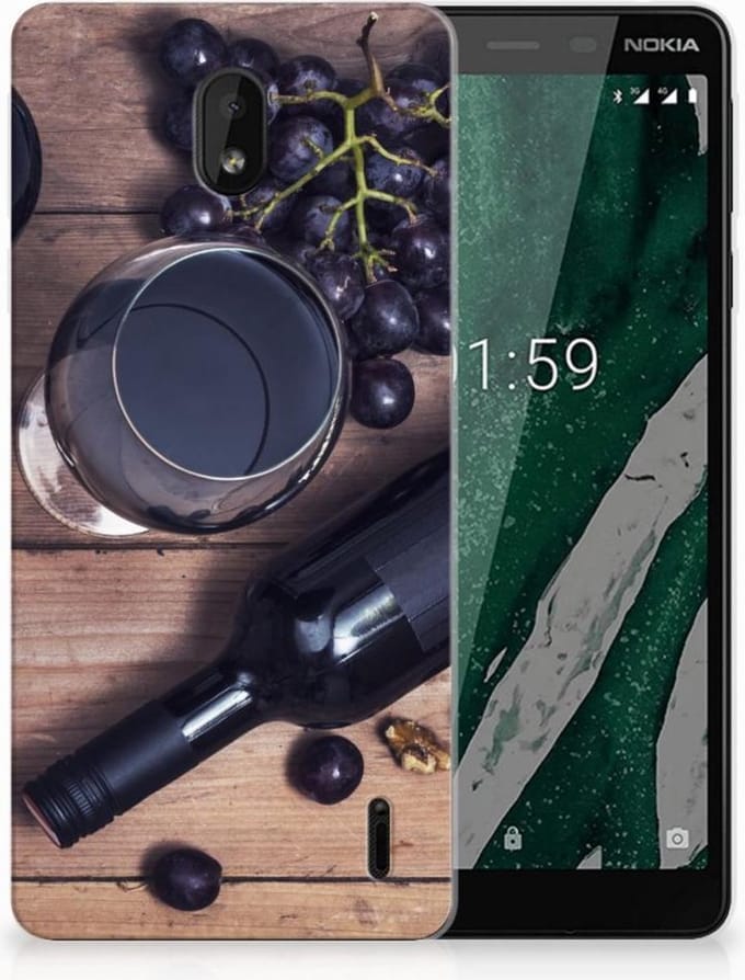Nokia 1 Plus Siliconen Case Wijn