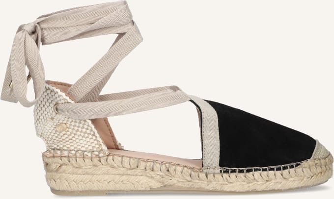 Fred De La Bretoniere - Romi Luz Espadrille Suède Zwart - Maat 36