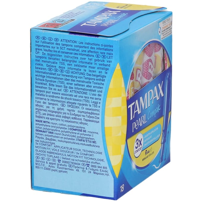 Tampax Pearl Compak RegularTampons Met Inbrenghuls X18