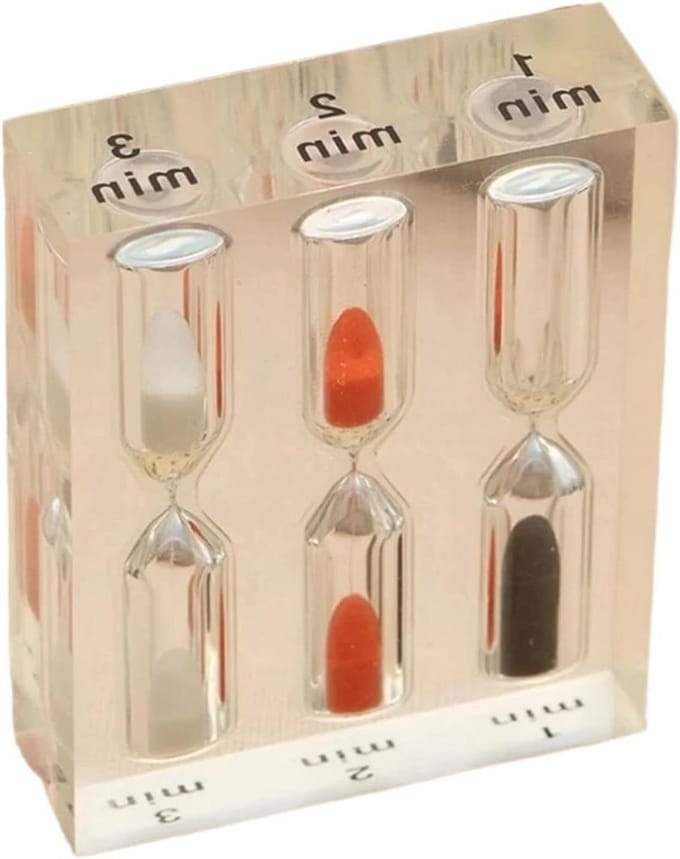 Zandloper Timer - Zandlopers Set - Tijd Meten - Klassiek Design - 2 Stuks - Helder