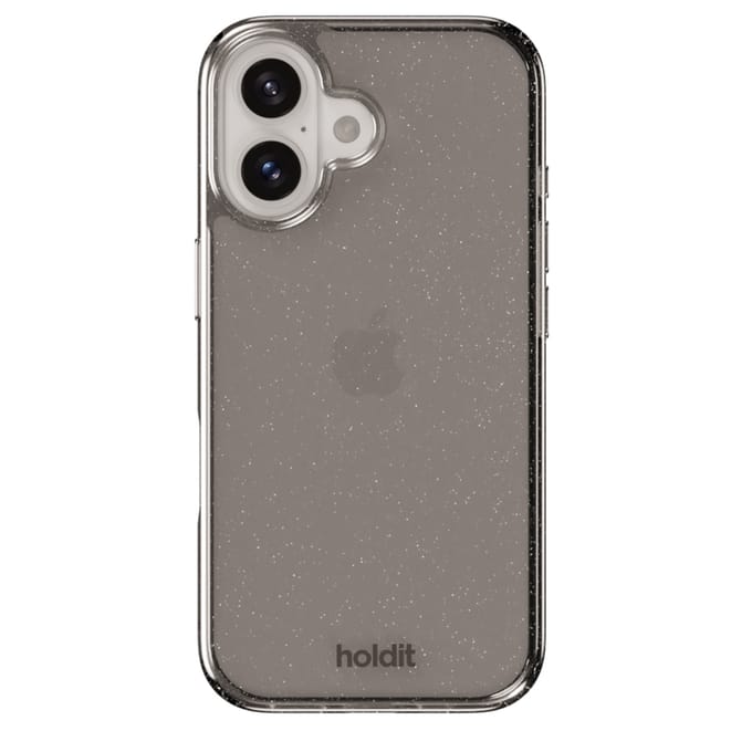 Holdit Glitter Case geschikt voor Apple iPhone 16 - Zwart
