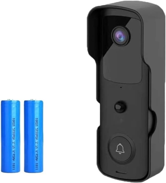 Video Deurbel - Slimme Deurcamera - Veiligheid Thuis - Bewegingsdetectie - 1080P HD - Zwart
