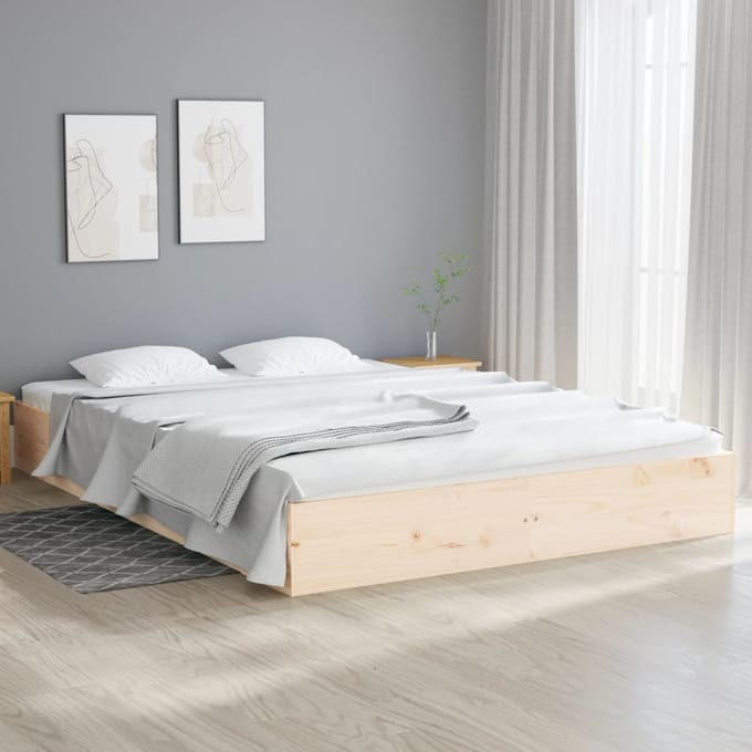 vidaXL - Bedframe - zonder - matras - massief - hout - 160x200 - cm