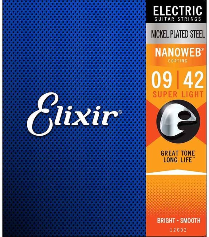 Elixir 12002 Nanoweb Snaren voor Elektrische Gitaar (9-42)