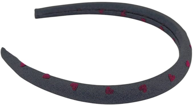 Hartjes Haarband - Donkergrijs | Polyester | Fashion Favorite