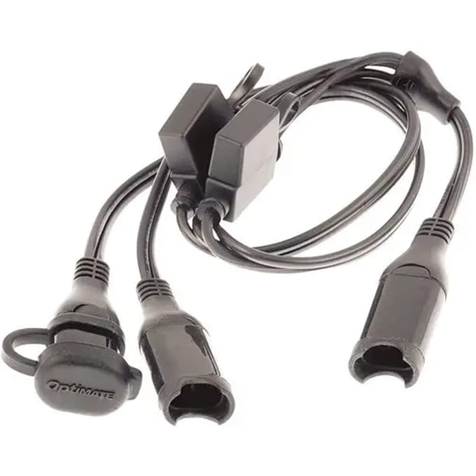 OptiMate O-05 SAE Y-Splitter met Zekering - 1x SAE naar 2x SAE - Max. 13A