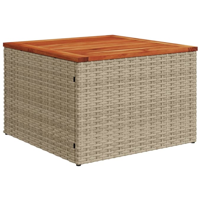 vidaXL - 11-delige - Tuinset - met - kussens - poly - rattan - beige
