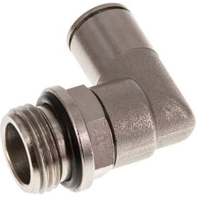 12mm x G1/2'' 90 graden L-verbinding Messing Insteekfitting Buitendraad Draaibaar NBR