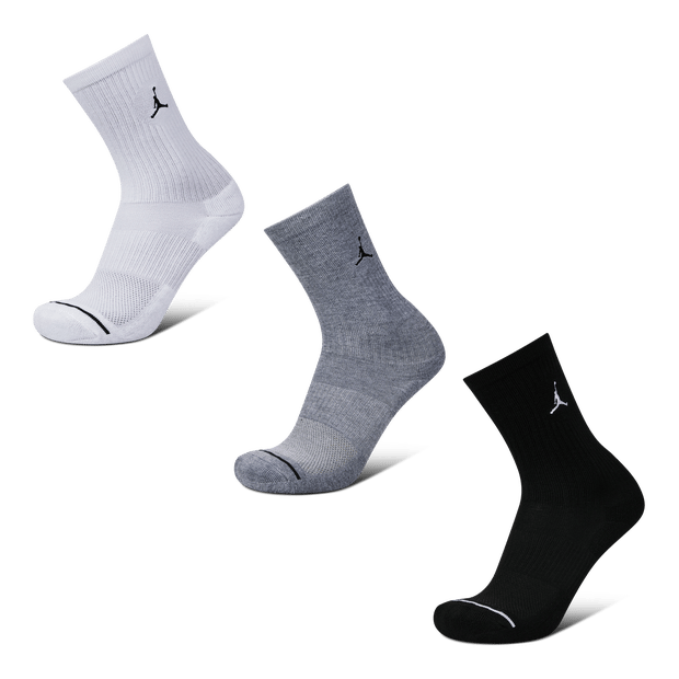 Jordan Everyday Cushioned Crew 3 Pack Sokken Unisex - Wit - Maat 43 - 46
