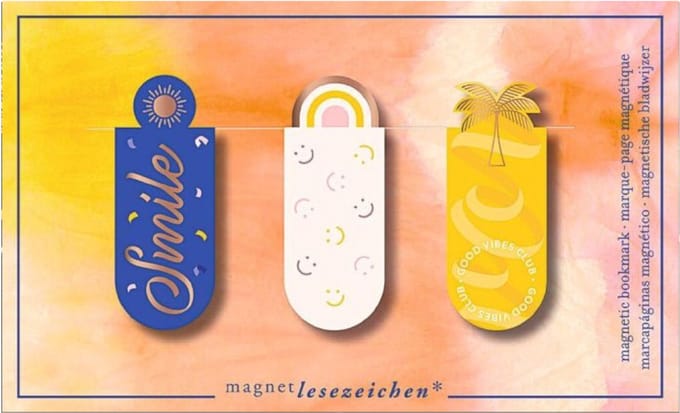 Moses Magnetische Boekenleggers Smile 6 cm 3 Stuks