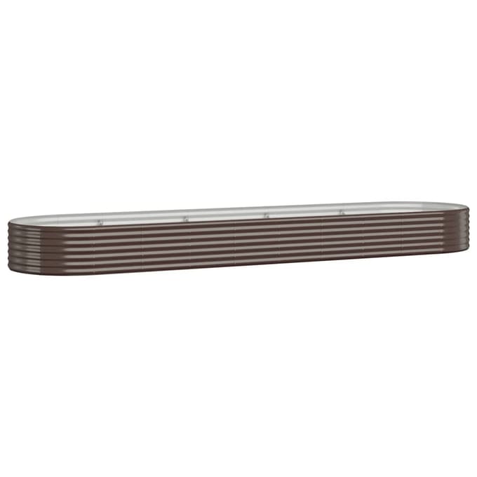 vidaXL - Plantenbak - 396x100x36 - cm - gegalvaniseerd - staal - bruin