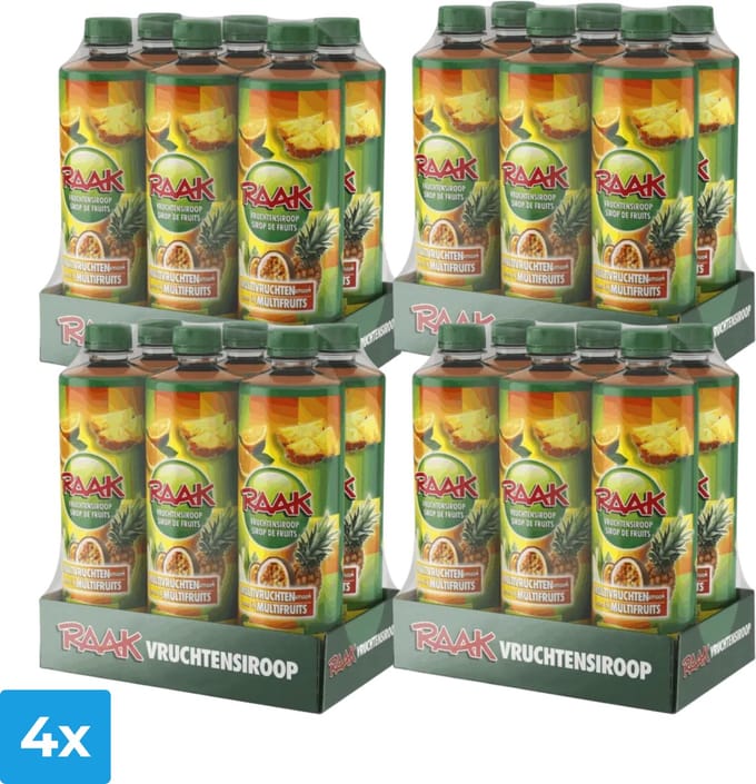 4x Raak Vruchtensiroop Multivruchten (6x 750ml)