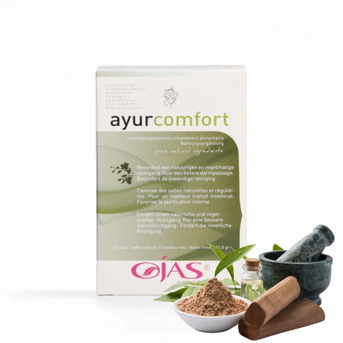 AyurComfort van Ojas – Ondersteuning bij Stoelgang en Darmreiniging