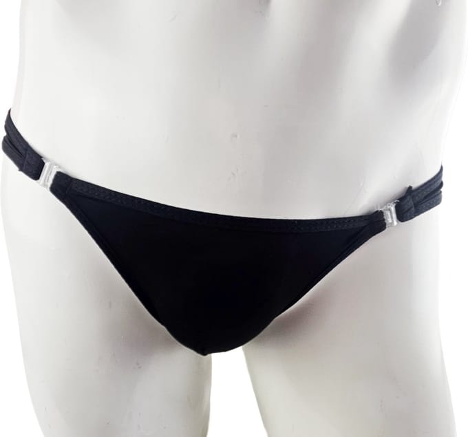BamBella ® - ondergoed - maat Onesize S M L - String heren onderbroek Zwart string mannen