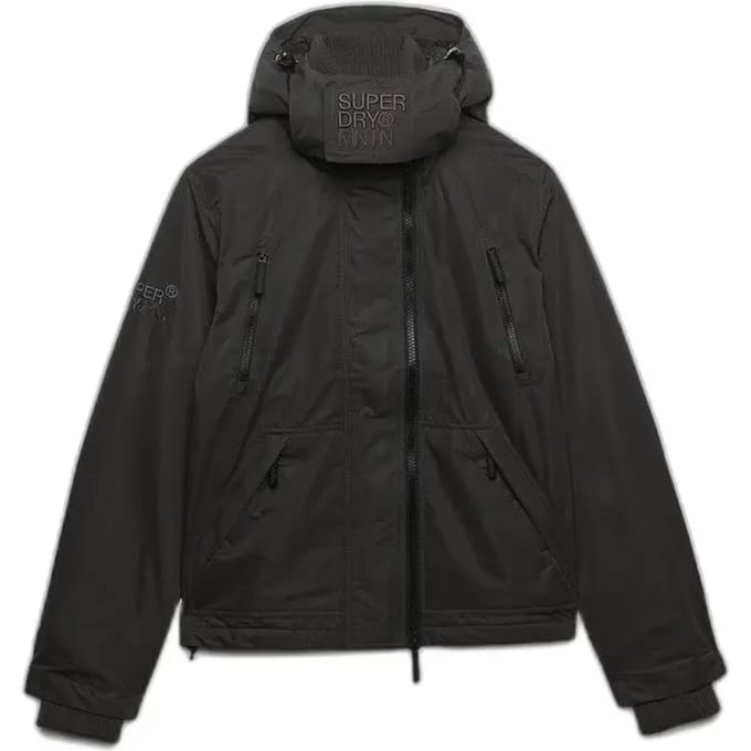 Superdry Microvezel Arctic Windcheater Jas Met Capuchon Black Grootte: L