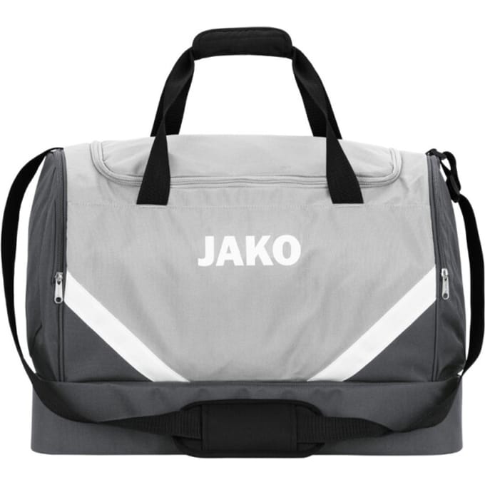 Jako Iconic (Junior) Sporttas Met Bodemvak - Antra Light / Zachtgrijs | Maat: UNI