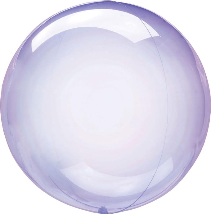 Anagram Folieballon Clearz Crystal Clear 46 Cm Transparant Paars