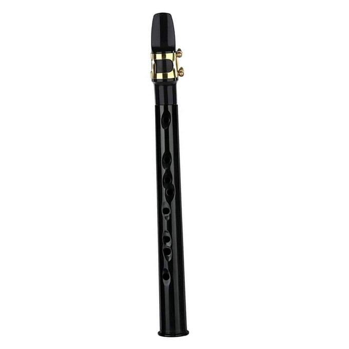 Saxophone miniature ABS Mini saxophone de poche portable multifonctionnel pour la pratique et la performance black