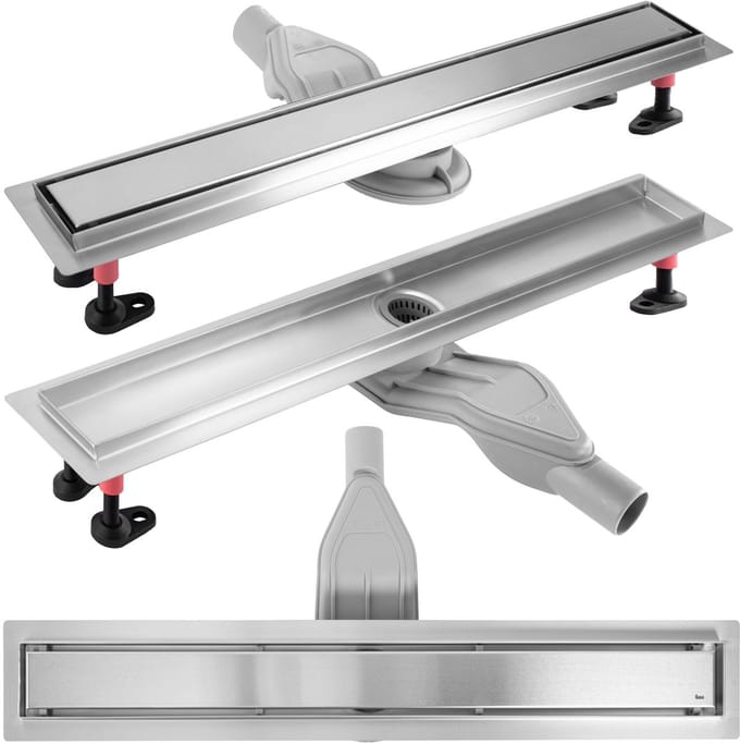 Rea Neox Superflow - Lineaire Afvoer - Geborsteld Staal - 600 - 64X11X9,5Cm