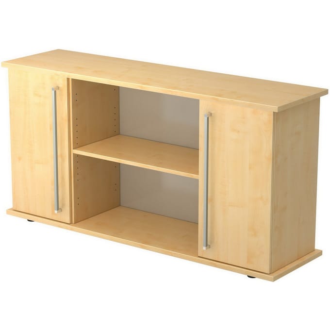 KAPA SB | Dressoir | met deuren - Esdoorn Chrome metaal handgreep