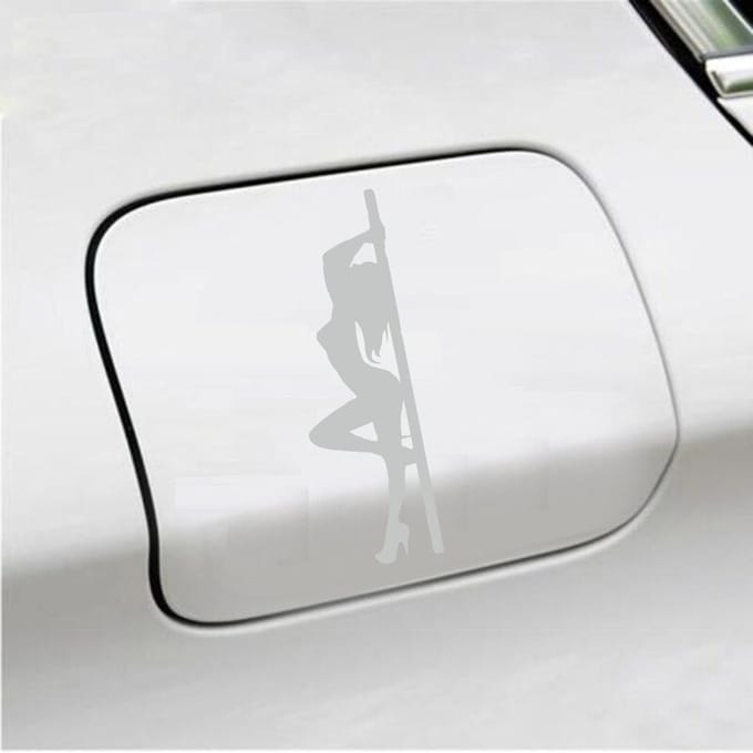 Bumpersticker - Paaldanseres - 16 X 5 - Licht Grijs