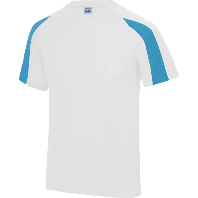 Just Cool Contrast Cool T JC003 - Arctic White/Sapphire Blue - S