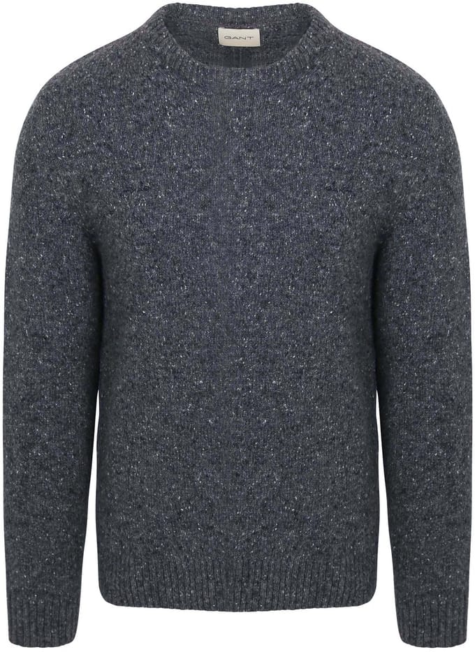 Gant Pullover Wool Blend Antraciet - Maat 3XL - Heren - Pullovers